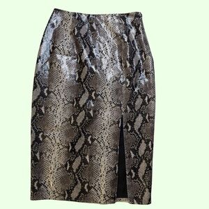 Sen Snake Print Midi Skirt
